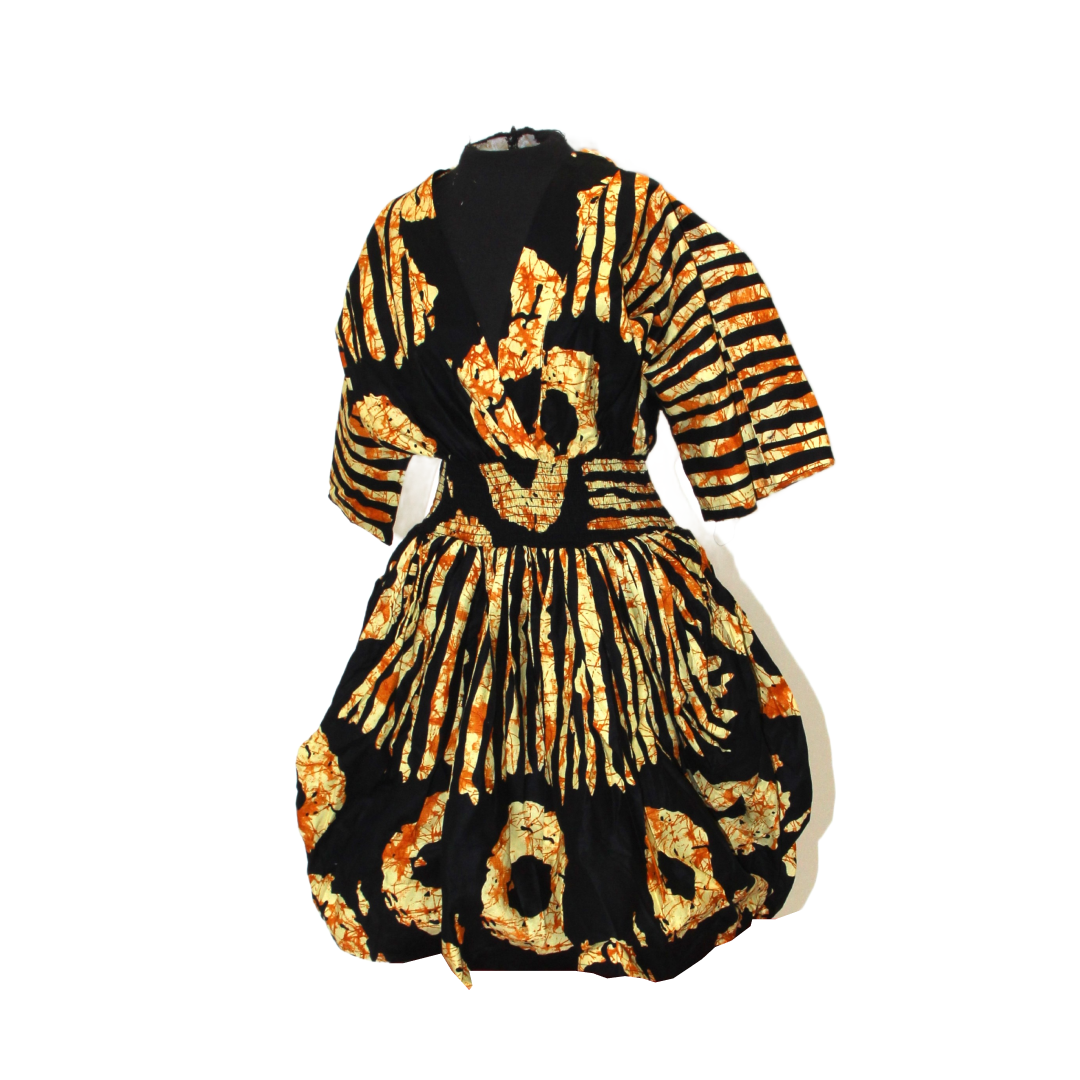 Ankara Print Balloon Dress - Style A