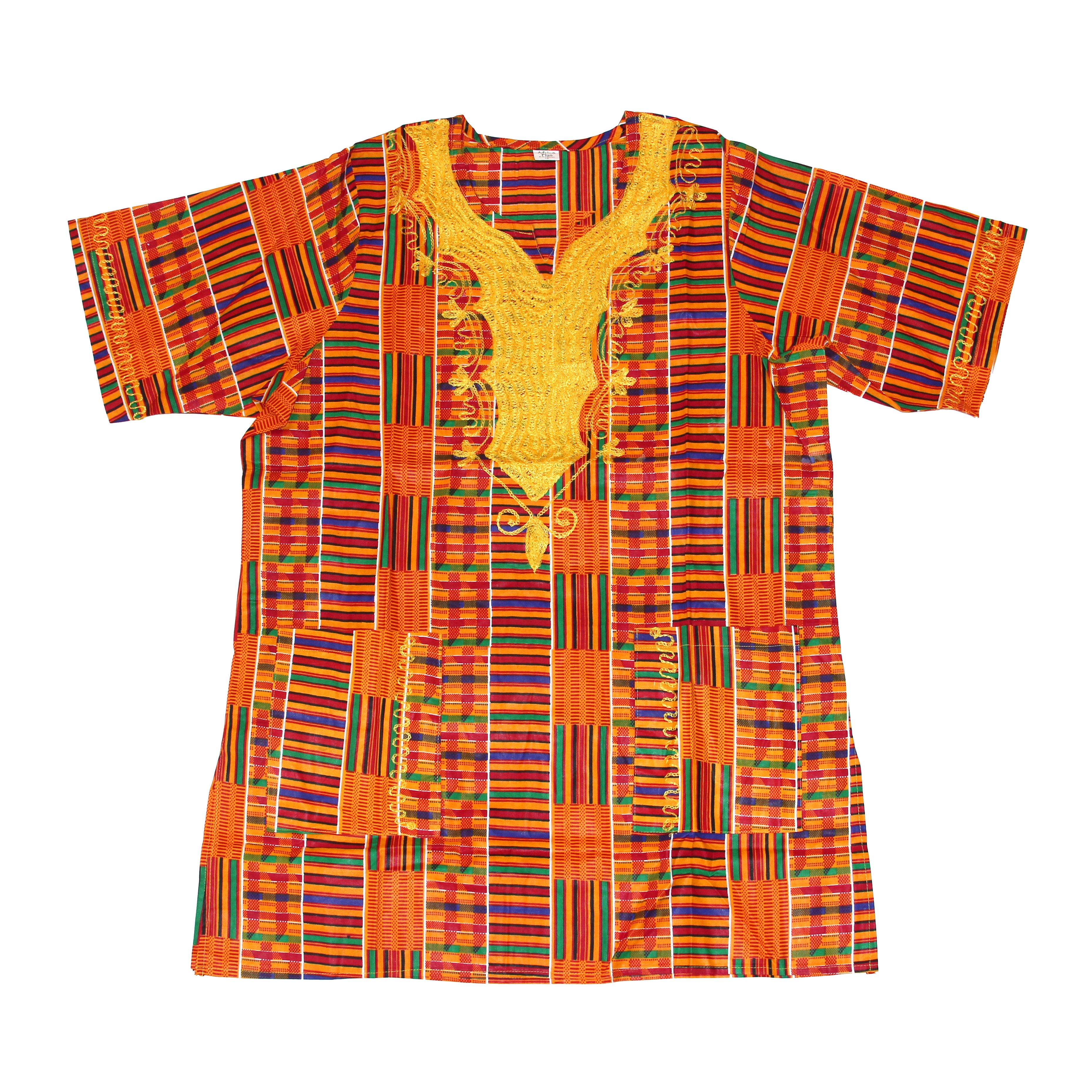 Embroidered Kente Dashiki - SIZES - 1X - #1