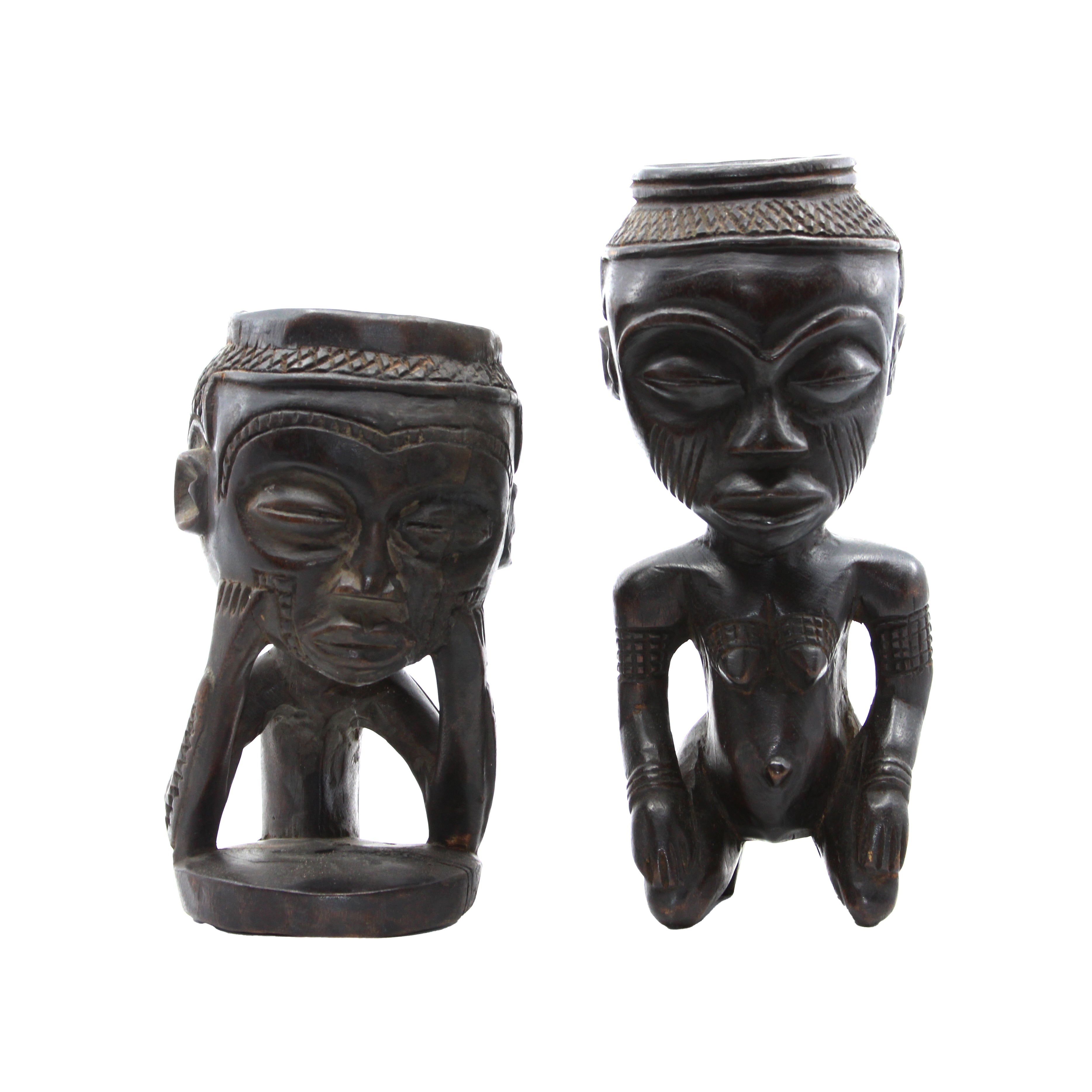 Ceremonial Kuba King and Queen Cup - Set of 2 PICK YOUR OWN - Style A