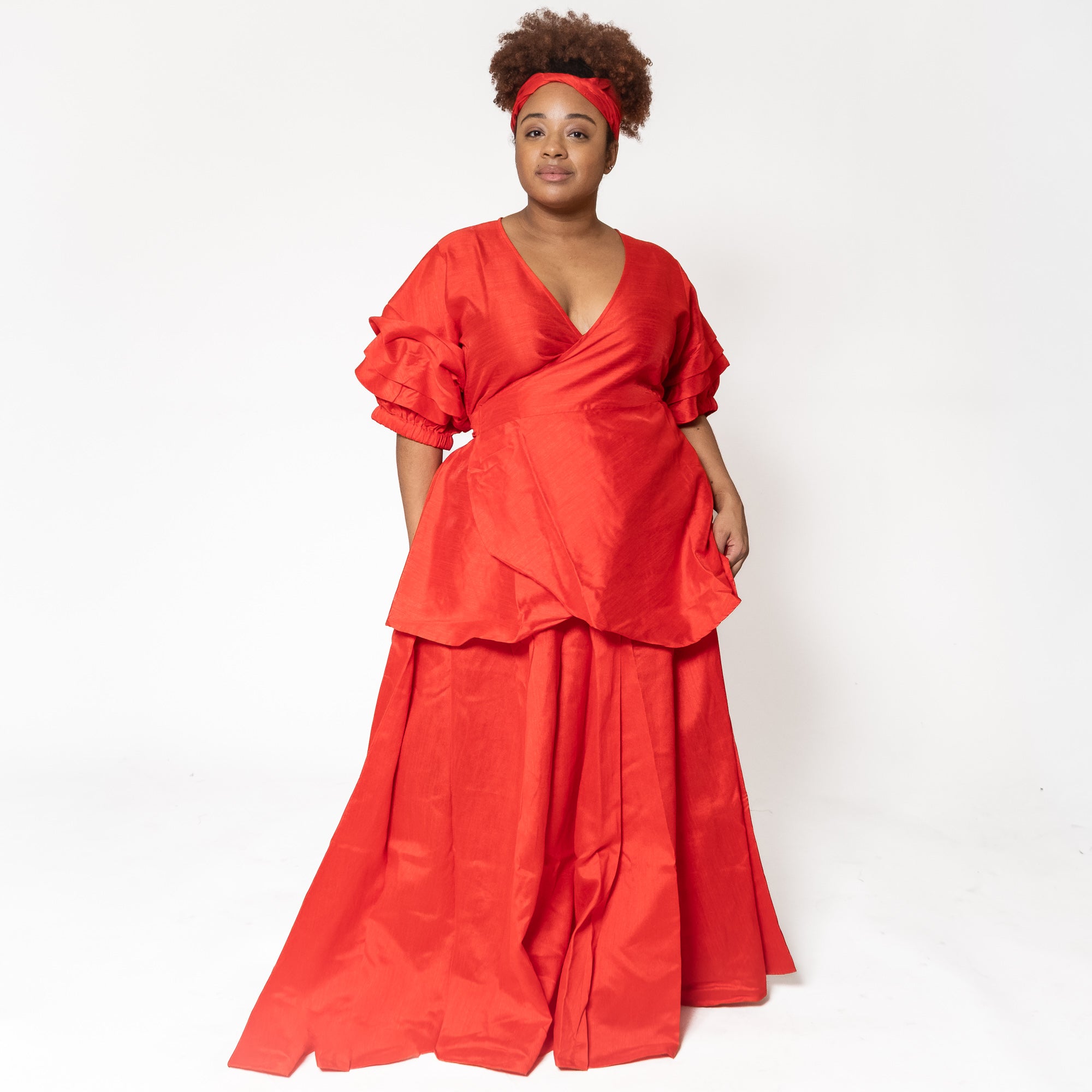 2-Piece Skirt Set - Solid Colors - FREE SIZE - Black
