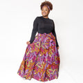 Ankara Print Maxi Long Skirt - Free Size - Style A