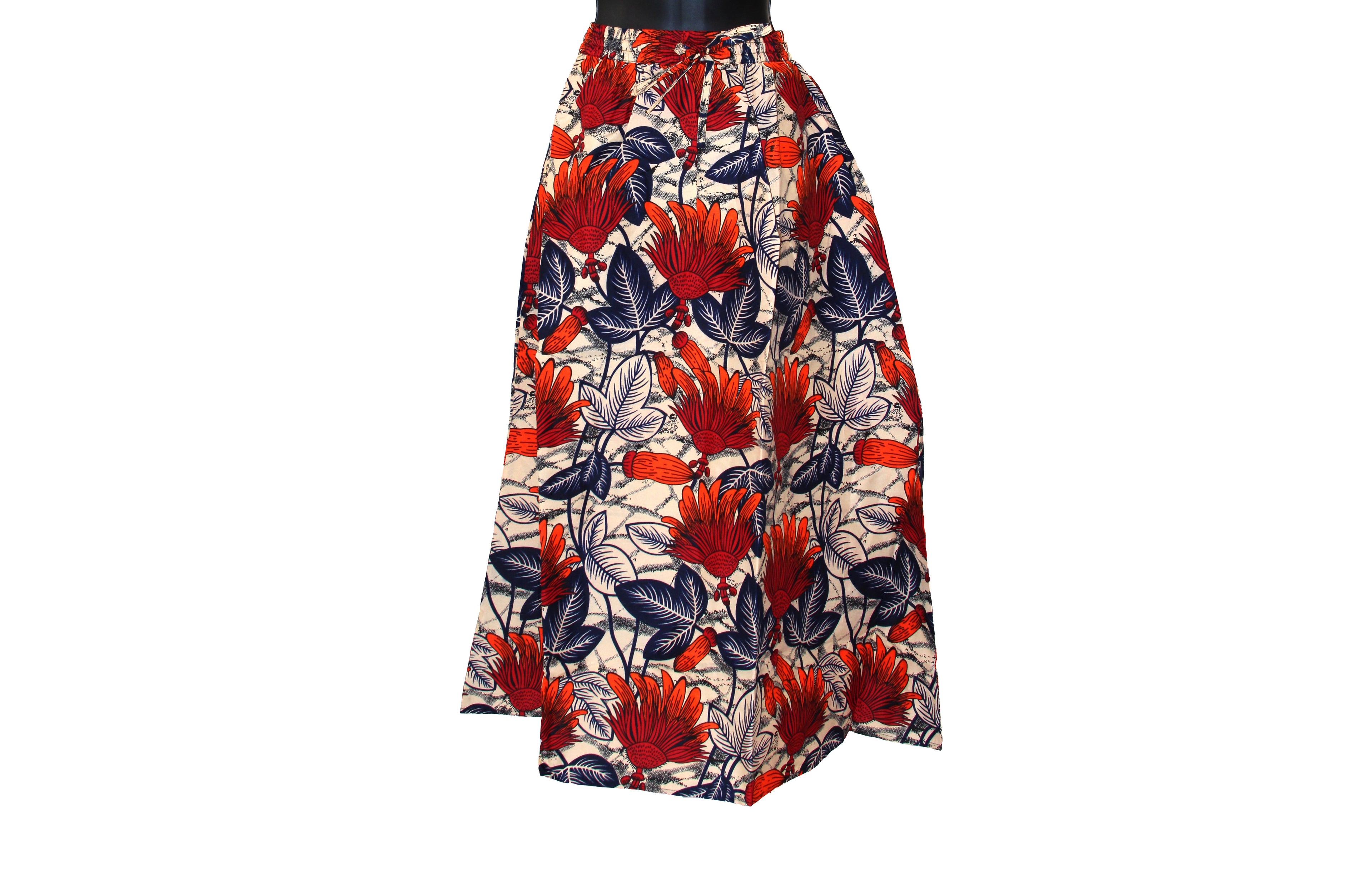 Ankara Print 2-Panel Skirt - ONE SIZE - Style A