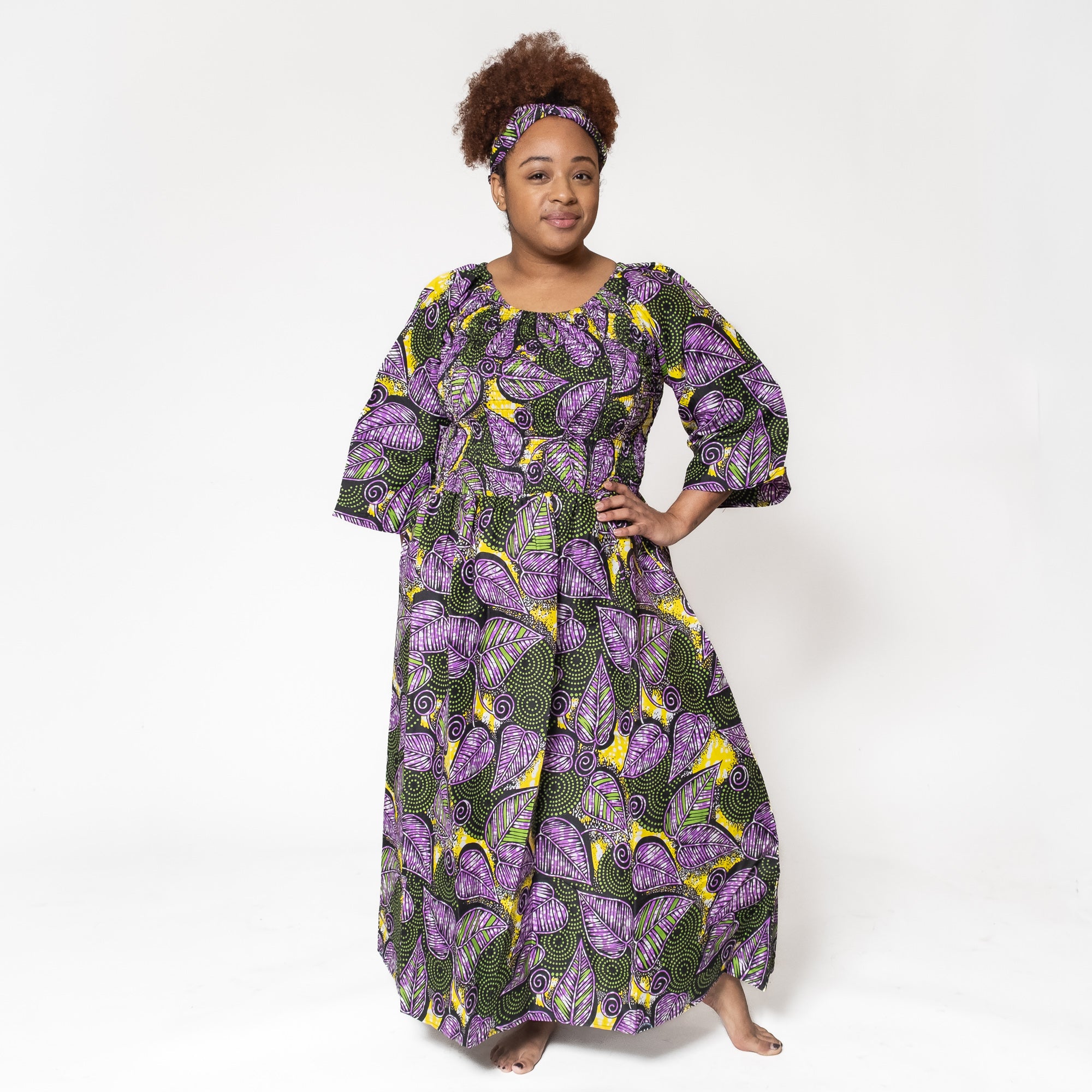 Ankara Print Smocked Top Dress - ONE SIZE - Style A