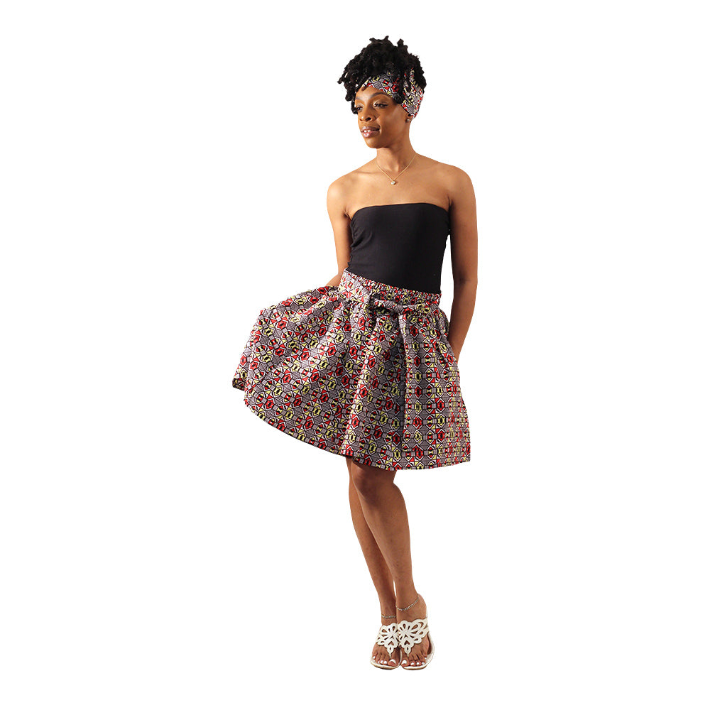 African Print Mini Skirt - Style A