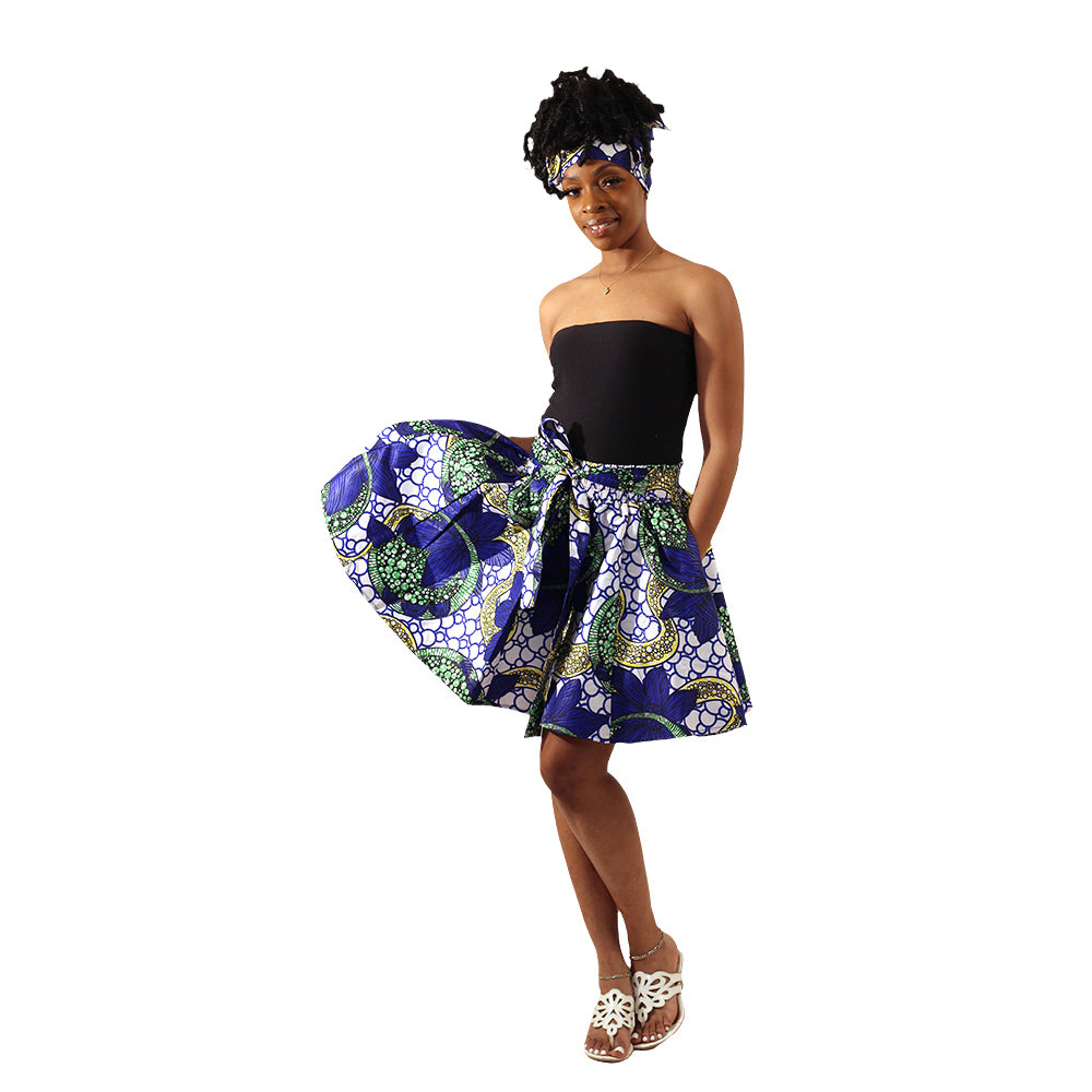 African Print Mini Skirt - Style A