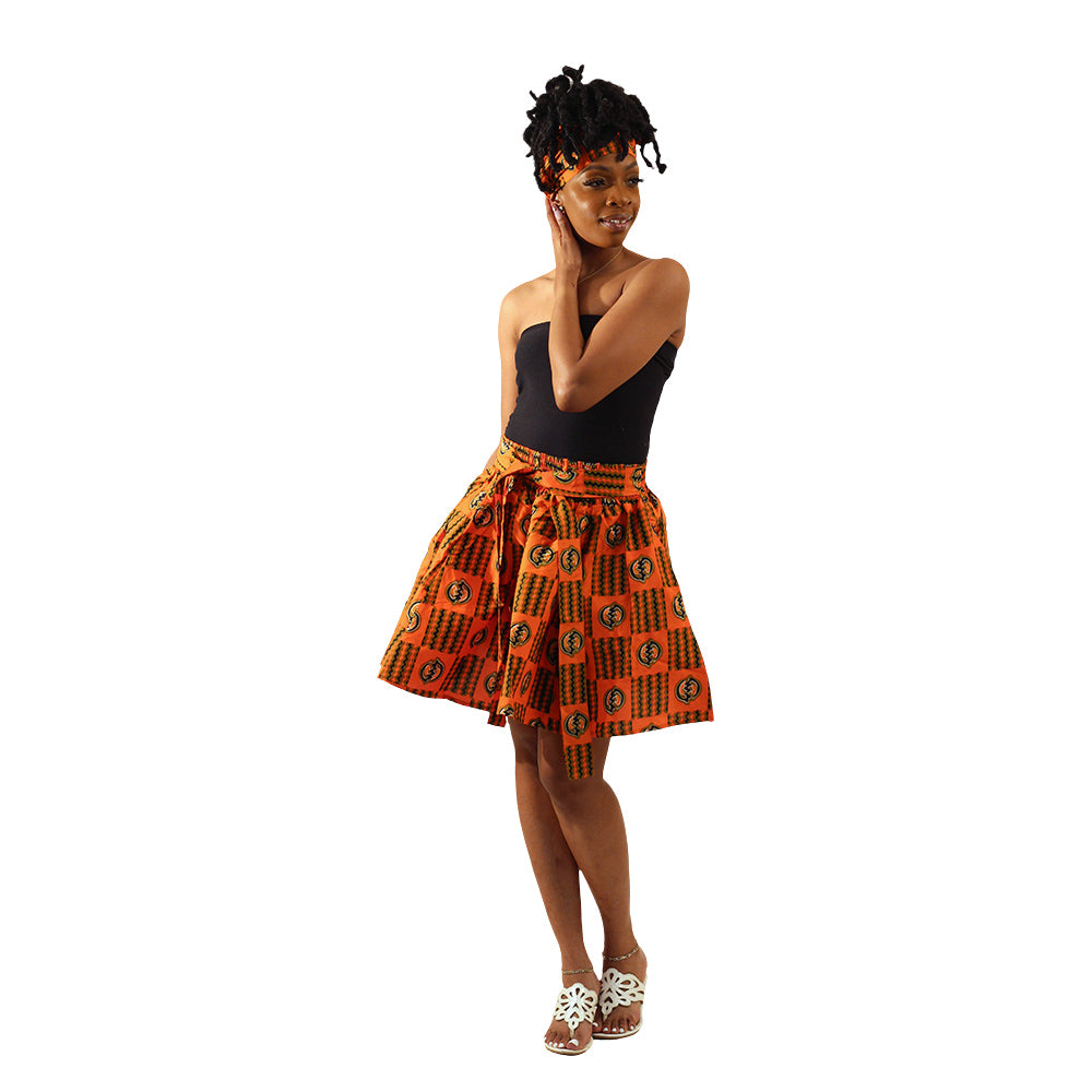 African Print Mini Skirt - Style A
