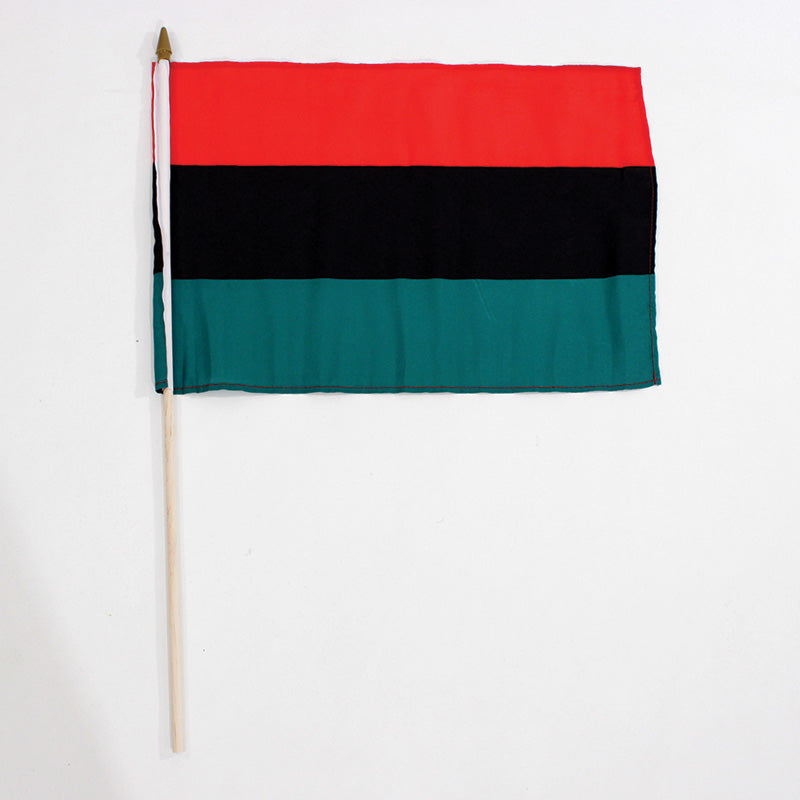 12x18" African American Stick Flag - Map