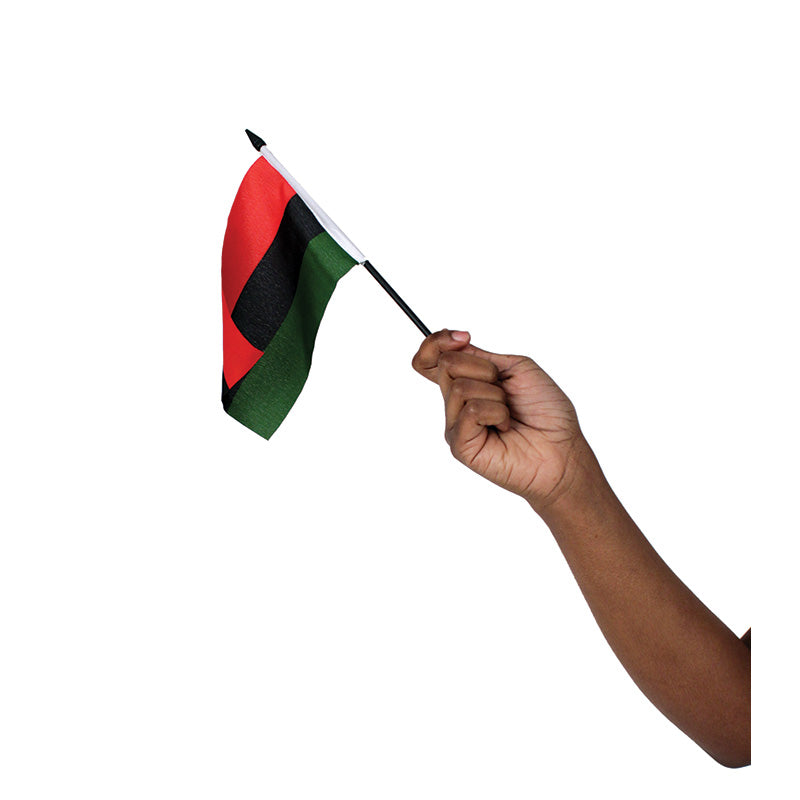 4x6" African American Stick Flag - Map