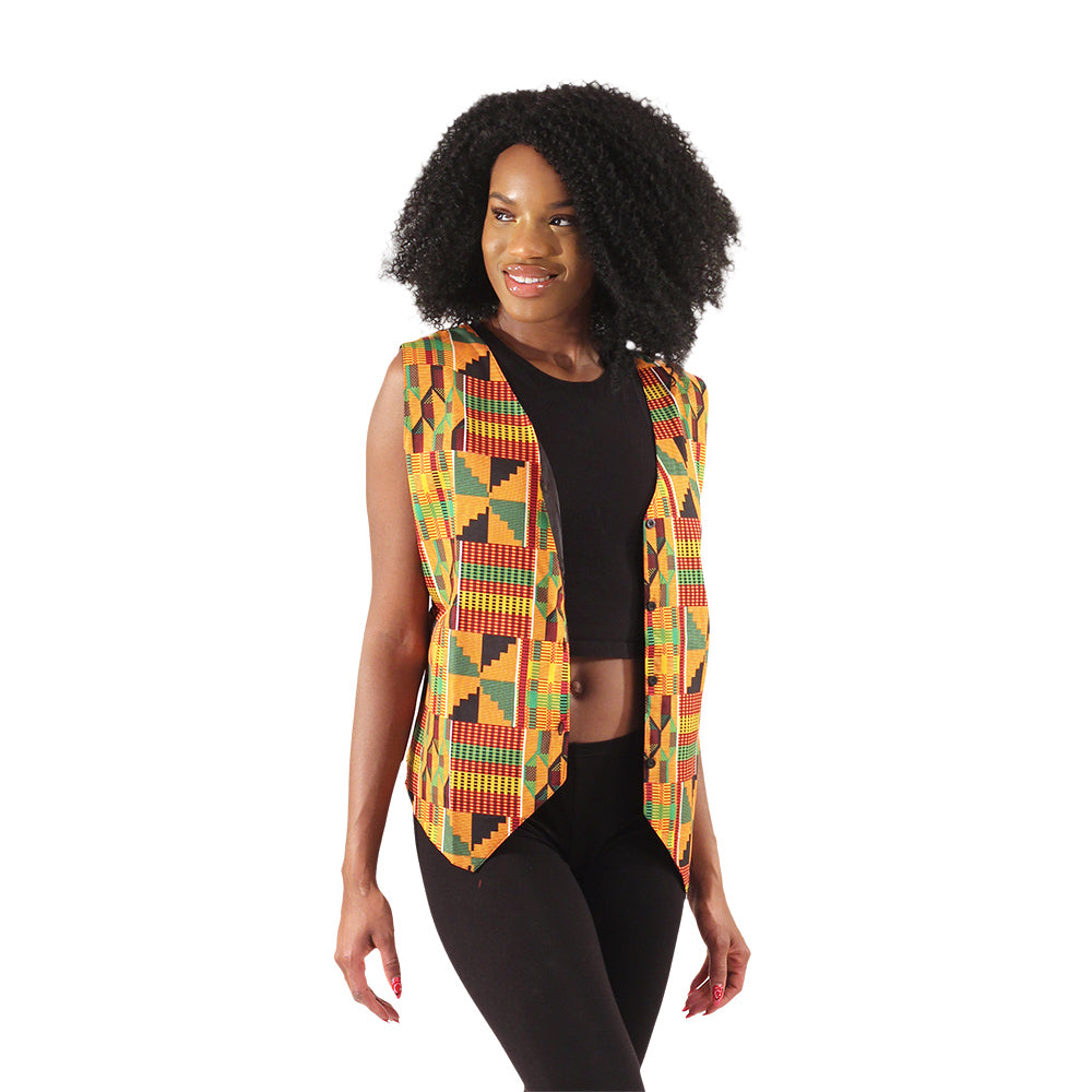 Kente Print Vest - Style #2