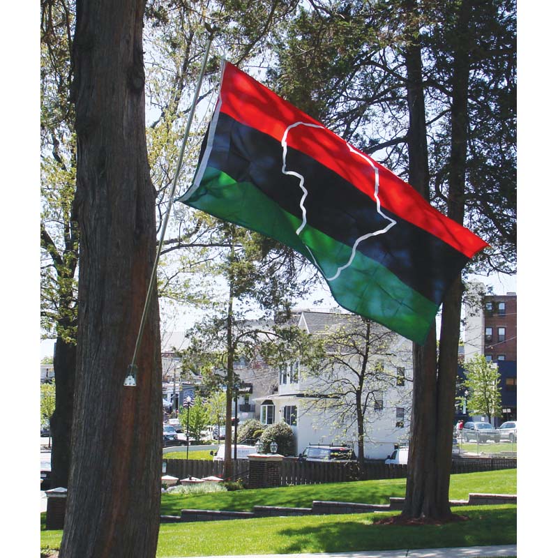 3' x 5'  African American Flag - Map