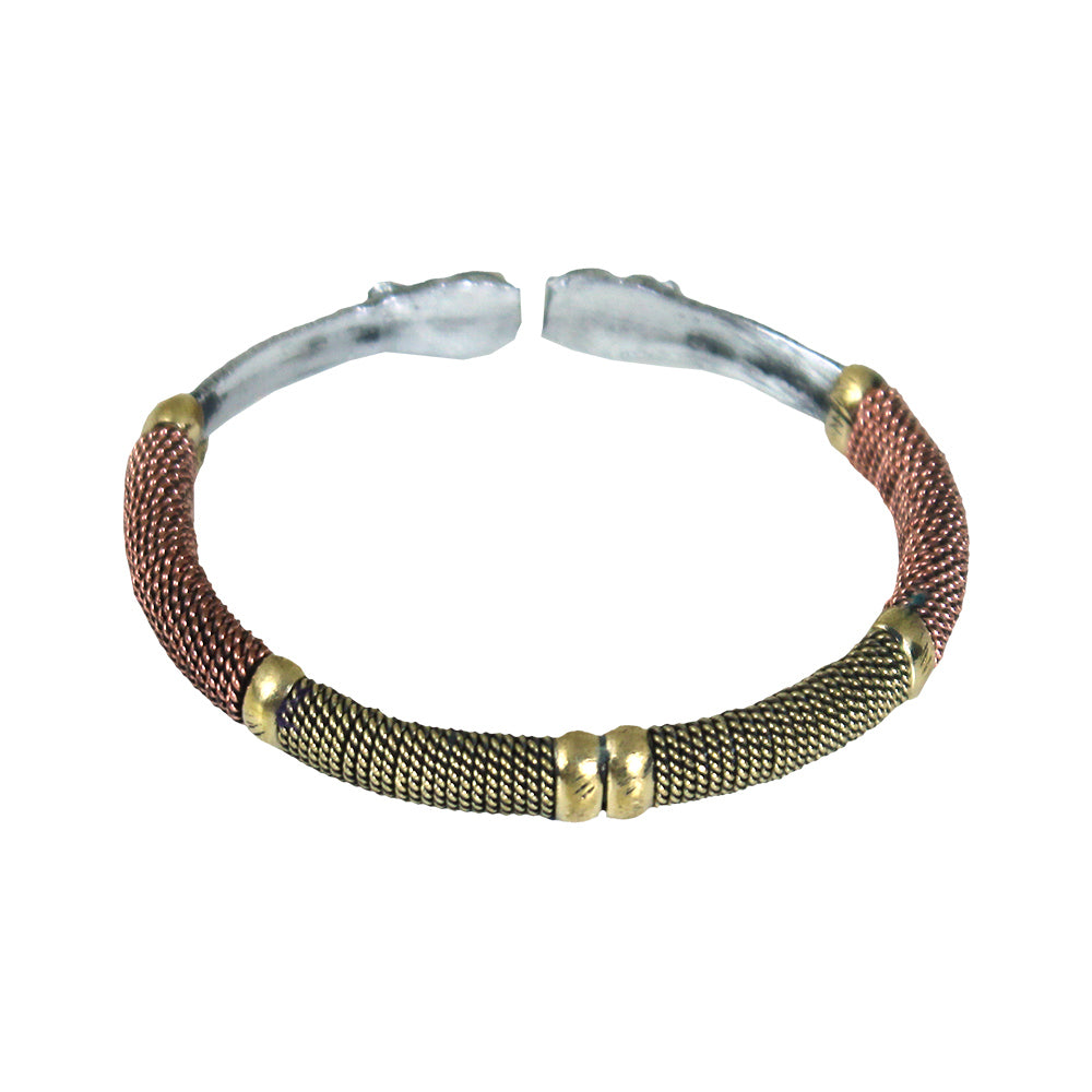 Brass & Copper Twist Cuff - Gold