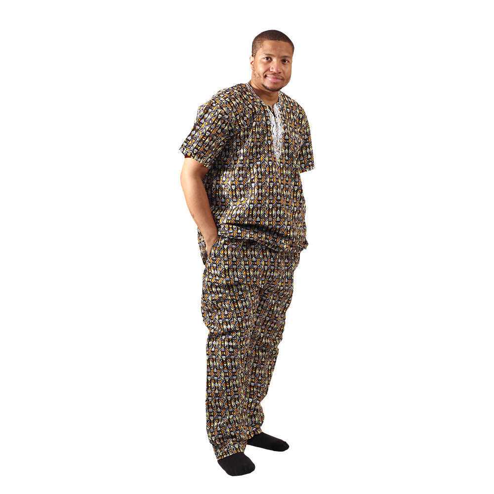 Africa Print Dashiki & Pants - Style A