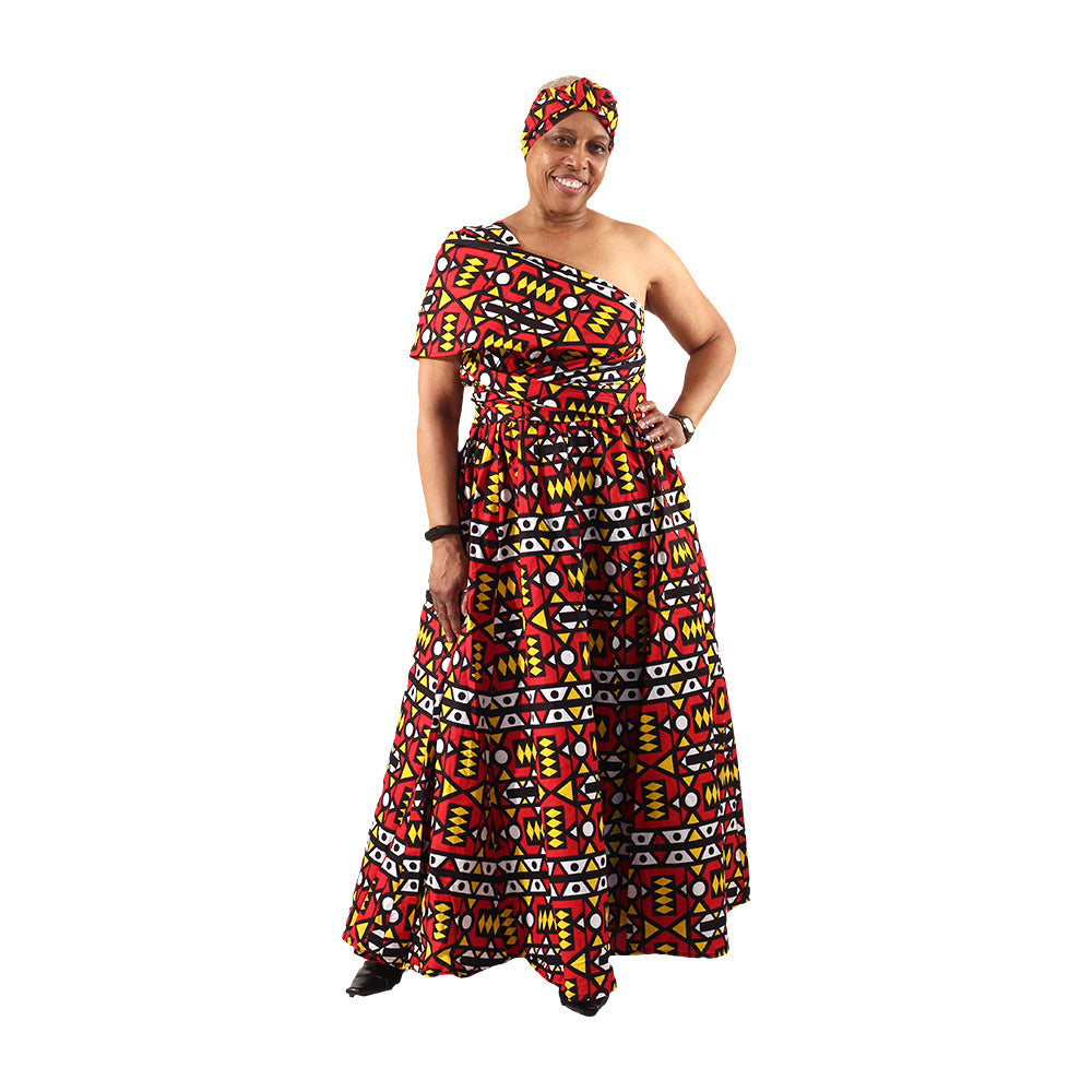 Ankara Print Infinity Dress - Style A