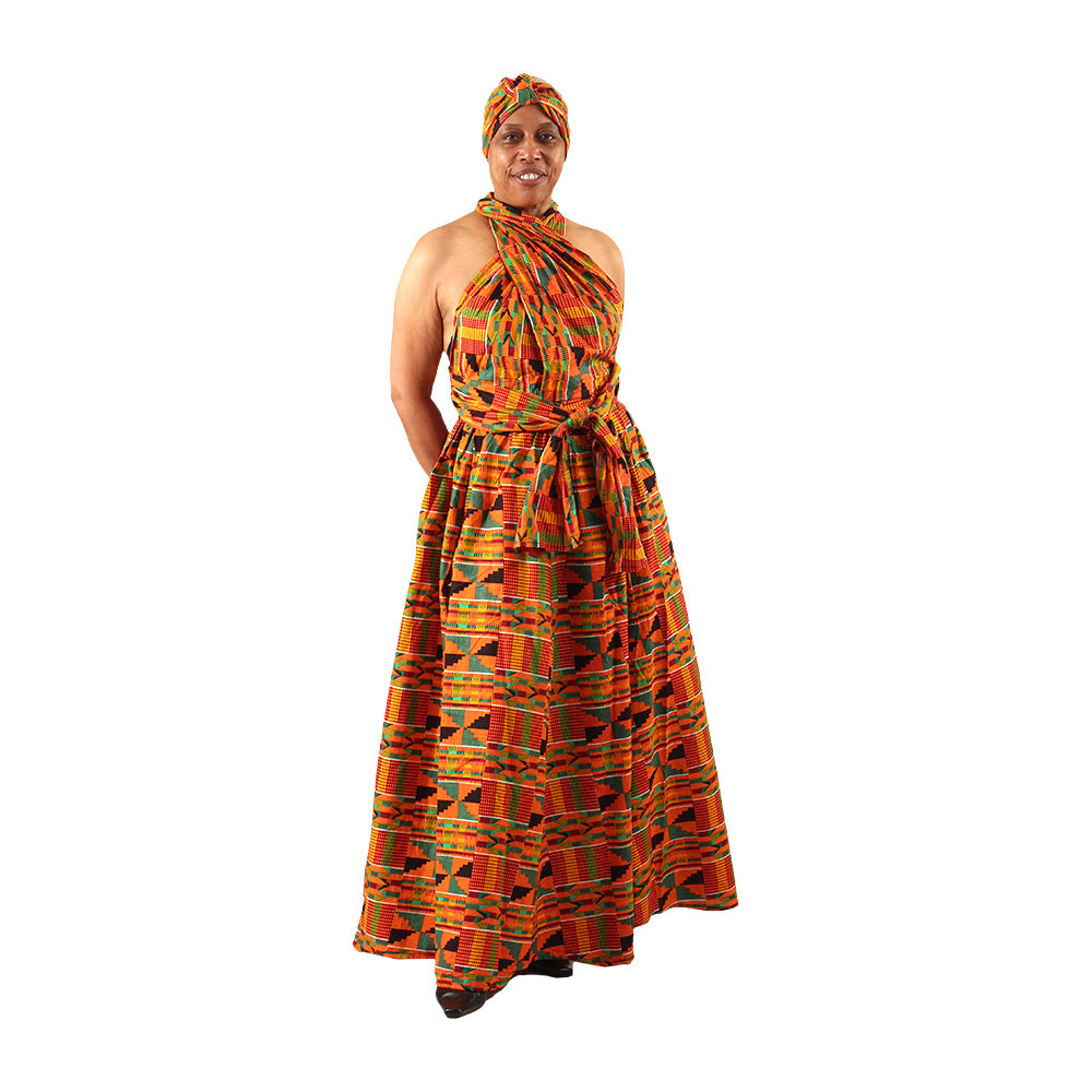 Ankara Print Infinity Dress - Style A