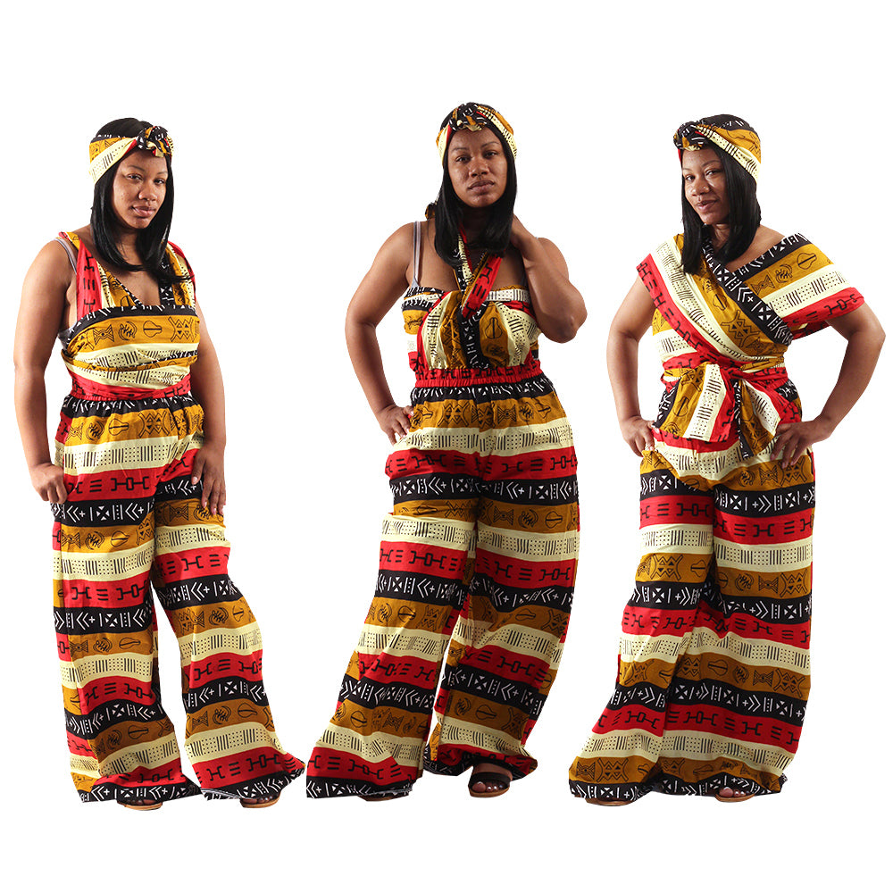 African Print Infinity Jumpsuit - Style A
