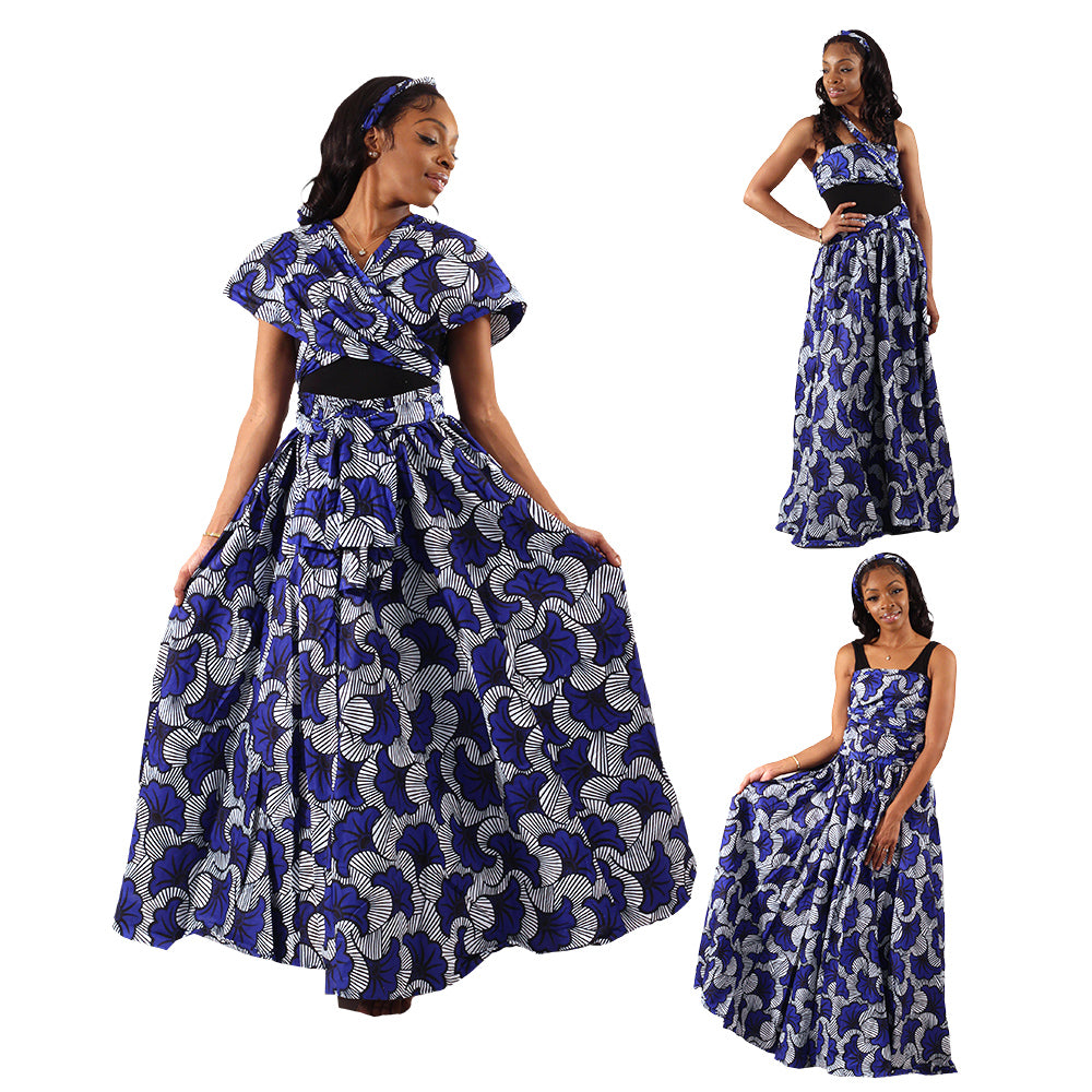 Ankara Print Infinity Dress - Style A