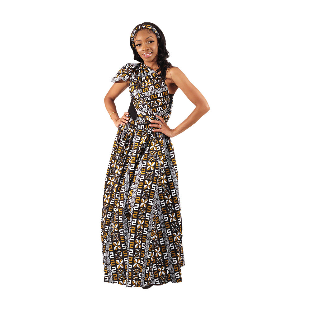 Ankara Print Infinity Dress - Style A
