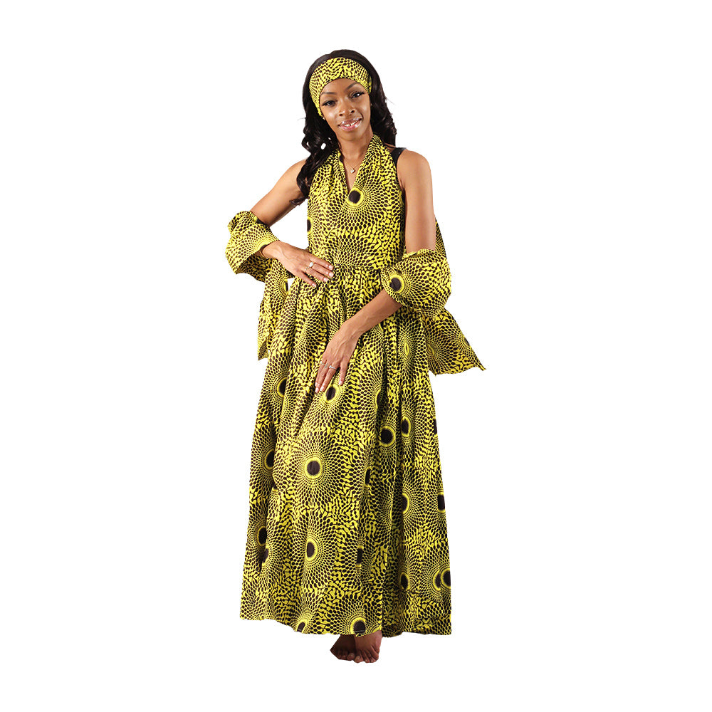 Ankara Print Infinity Dress - Style A