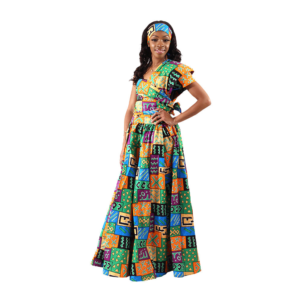 Ankara Print Infinity Dress - Style A