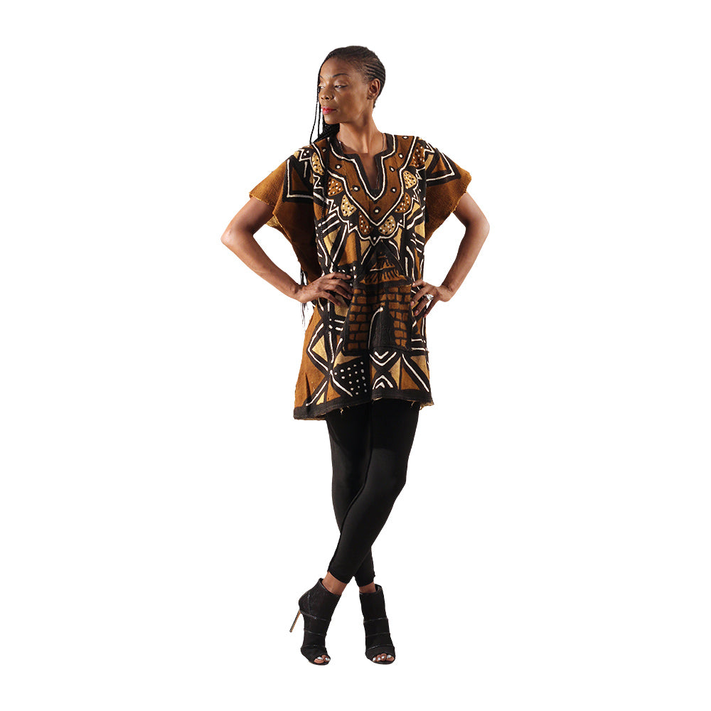 Mud Cloth Sleeveless Dashiki - 4 Color