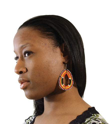 Authentic Maasai Beaded Earrings - LG