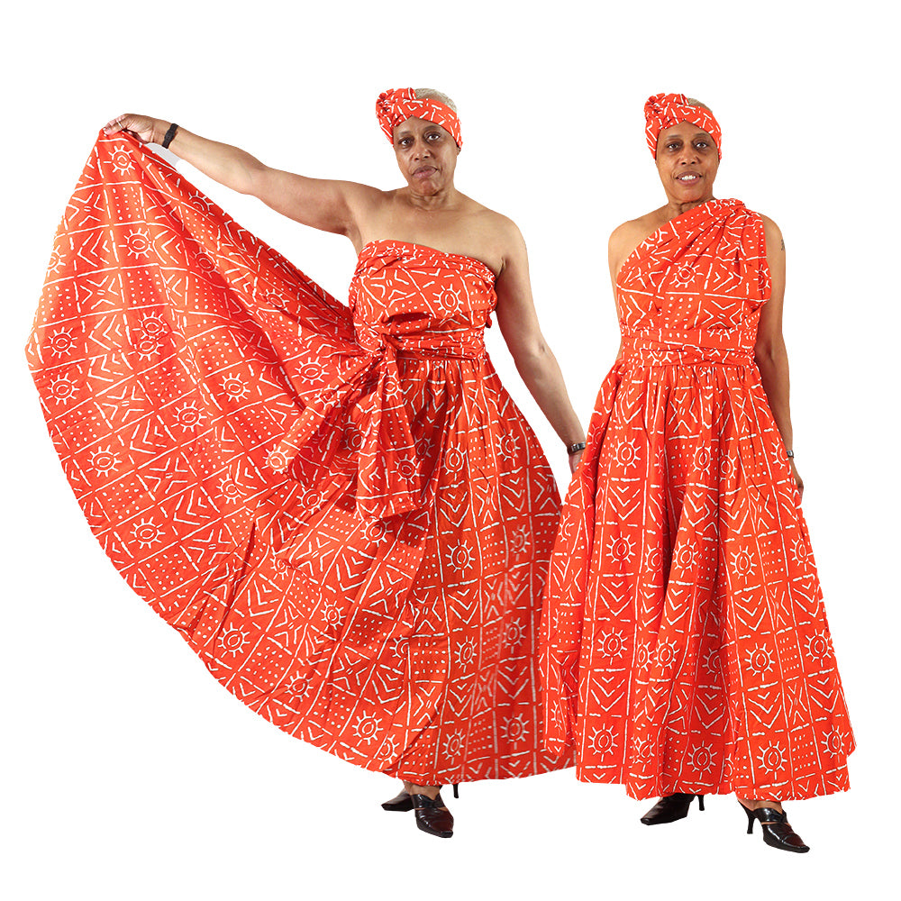 Ankara Print Infinity Dress - Style A