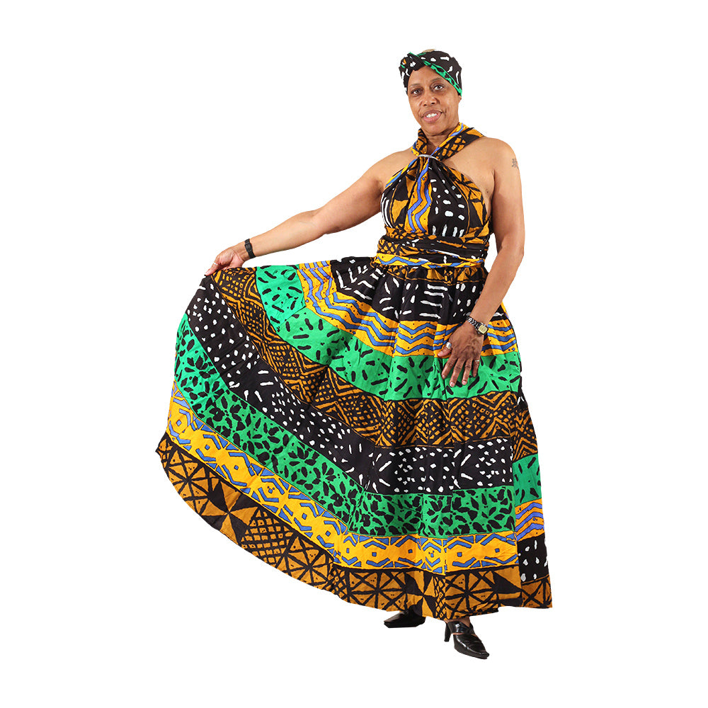 Ankara Print Infinity Dress - Style A