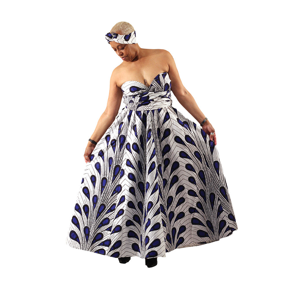 Ankara Print Infinity Dress - Style A