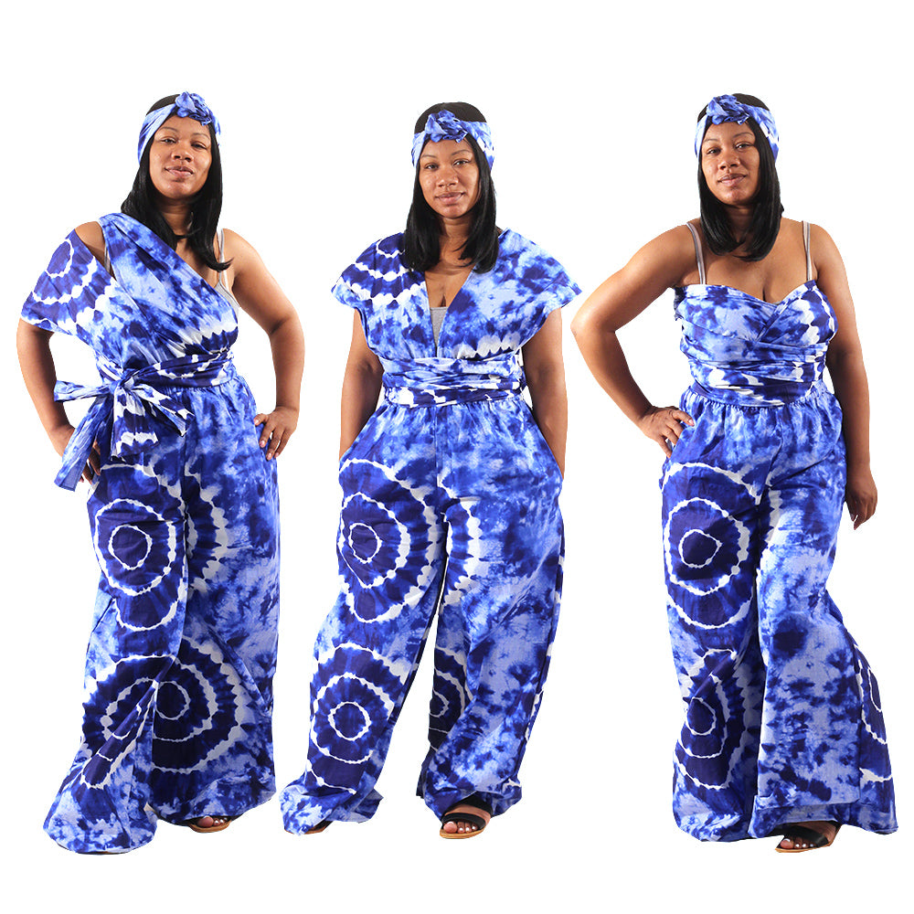 African Print Infinity Jumpsuit - Style A