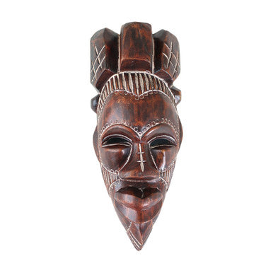 Gabonese Mask: Brown Small