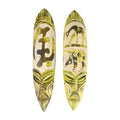 Small Ghana Fang Mask - Symbol Lime