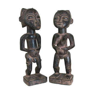 Set Of Côte d’Ivoire Couple Statues (Man & Woman)