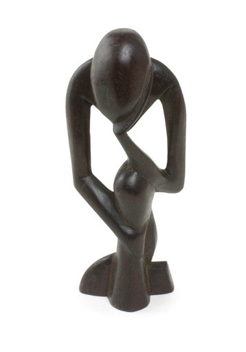 Thinker Statue Senegal - Dark Brown