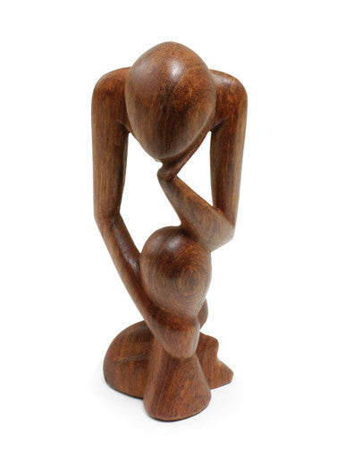 Senegal Thinker Statue - Brown (7-8")