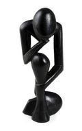 Senegal Thinker Statue - Black (7-8")