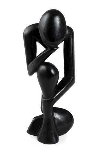 Senegal Thinker Statue - Black (7-8")