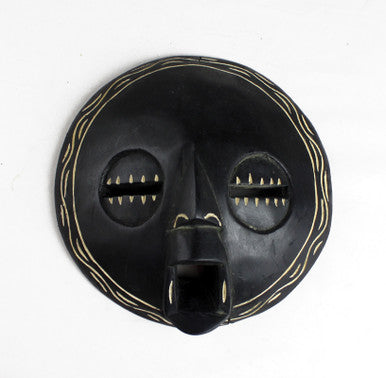 Black Ashanti Mask - 10"