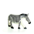 Painted Wood Animal Carving: Zebra 8"