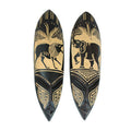 Medium Ghana Fang Mask - Symbol Brown