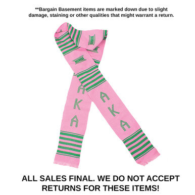 DAMAGED Sash: Alpha Kappa Alpha (Pink)