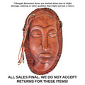 DAMAGED Brown Leather Purse - Mask Design