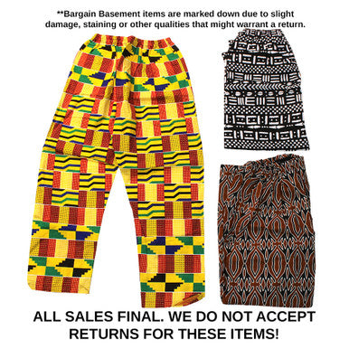 Bargain Set of 3 Wide-leg African Print Pants - ASSORTED