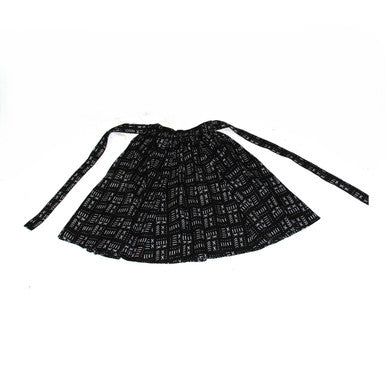 Bargain Basement Ankara Print Queen's Skirt - Black & White