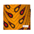 Bargain Orange/Red Peacock Print Fabric - 6 Yards