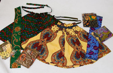 Bargain Set of 6 Assorted Ankara Print Skirts