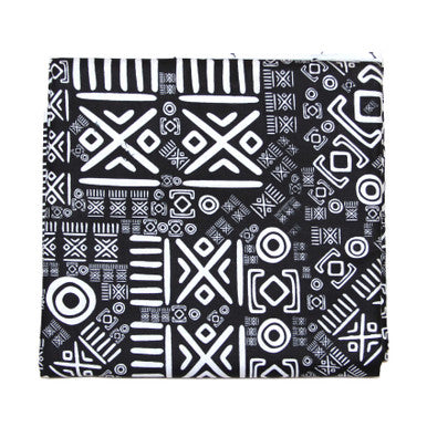 Bargain Black/White Mud Print-in-print fabric - 6 Yards