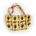 African Print Hand Bag - Tribal Yellow