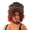Black & White Mud Cloth Roll Hat