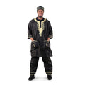 African Style Embroidered Pant Set - Black