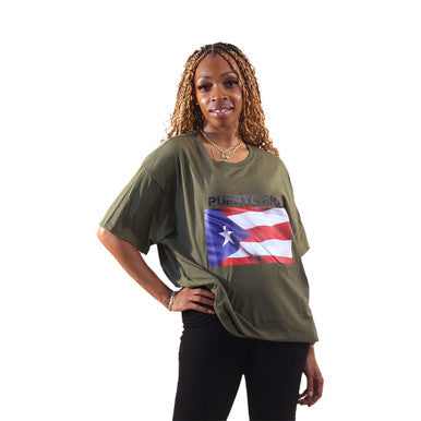 Puerto Rico Flag T-Shirt - Dark Gray - XL